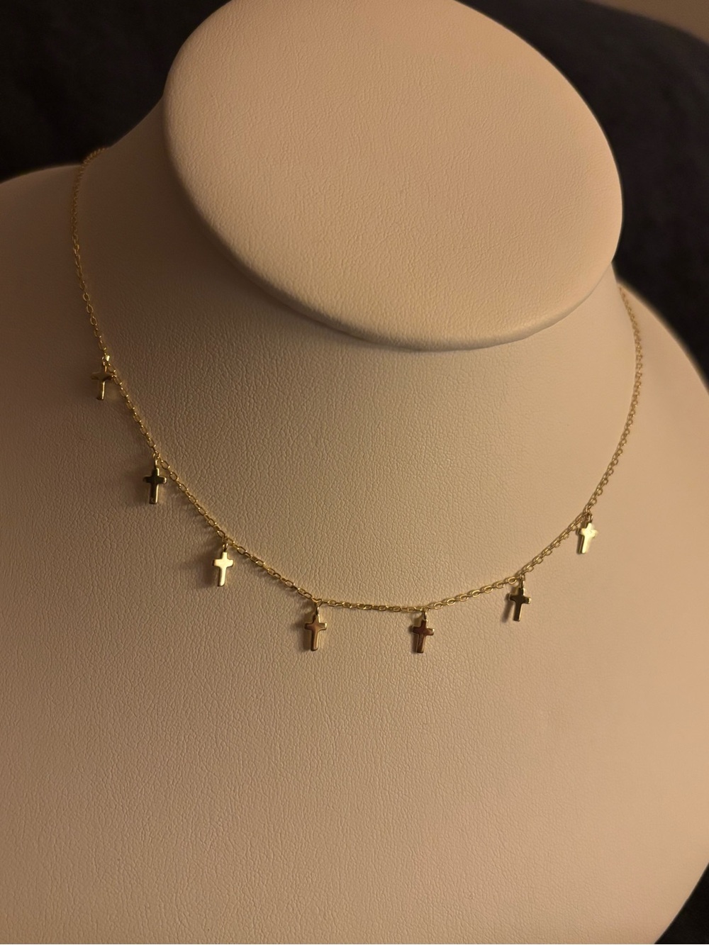 Delicate Gold Cross Charm choker Necklace - Women Jewelry